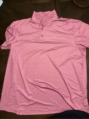 Men's Pink Performance Polo Shirt